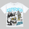 Jordan 11 Gamma Blue DopeSkill Oversize Print T-Shirt Euphoria Graphic Streetwear - White