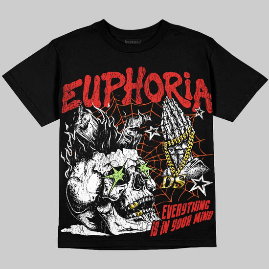 Jordan 5 Halloween DopeSkill Oversize Print T-Shirt Euphoria Graphic Streetwear - black