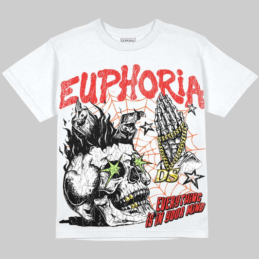Jordan 5 Halloween DopeSkill Oversize Print T-Shirt Euphoria Graphic Streetwear - White