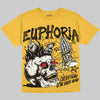 Jordan 4 Thunder DopeSkill Oversize Print T-Shirt Euphoria Graphic Streetwear - Mustard