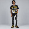 Black Tour Yellow AJ 4 Thunder DopeSkill Oversize Print T-Shirt Euphoria Graphic