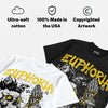 Black Tour Yellow AJ 4 Thunder DopeSkill Oversize Print T-Shirt Euphoria Graphic