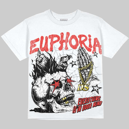 Jordan 4 Toro Bravo DopeSkill Oversize Print T-Shirt Euphoria Graphic Streetwear - White