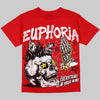 Jordan 4 Toro Bravo DopeSkill Oversize Print T-Shirt Euphoria Graphic Streetwear - Red