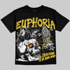 Jordan 4 Tour Yellow DopeSkill Oversize Print T-Shirt Euphoria Graphic Streetwear - Black