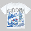 Jordan 3 True Blue DopeSkill Oversize Print T-Shirt Euphoria Graphic Streetwear - White