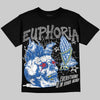 Jordan 3 True Blue DopeSkill Oversize Print T-Shirt Euphoria Graphic Streetwear - Black