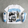 UNC 11s DopeSkill Oversize Print T-Shirt Euphoria Graphic