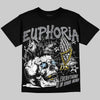 Jordan 5 Wolf Grey DopeSkill Oversize Print T-Shirt Euphoria Graphic Streetwear - Black