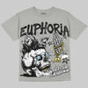 Jordan 5 Wolf Grey DopeSkill Oversize Print T-Shirt Euphoria Graphic Streetwear - Grey