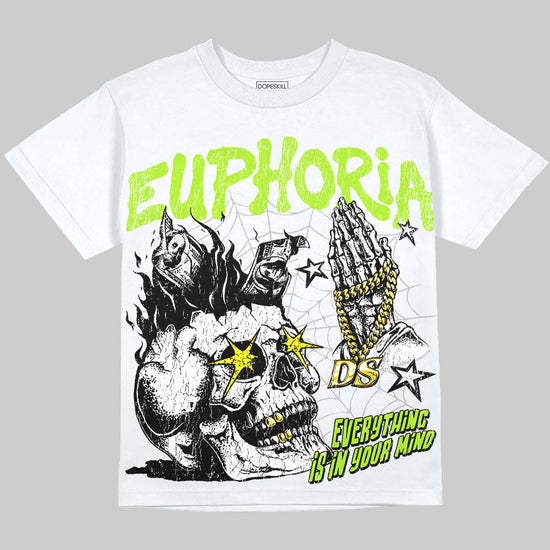 Max 95 Big Bubble Neon Yellow DopeSkill Oversize Print T-Shirt Euphoria Graphic Streetwear - WHite