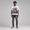 Dunk Panda White Black DopeSkill Oversize Print T-Shirt Heart On Lock Graphic