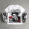 Dunk Panda White Black DopeSkill Oversize Print T-Shirt Heart On Lock Graphic