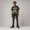 Foamposite One Green Camo DopeSkill Oversize Print T-Shirt Heart On Lock Graphic