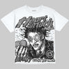 Jordan 4 Black Cat DopeSkill Oversize Print T-Shirt Heart On Lock Graphic Streetwear - White 