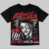 Jordan 12 Bloodline DopeSkill Oversize Print T-Shirt Heart On Lock Graphic Streetwear - Black