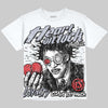Jordan 4 Bred DopeSkill Oversize Print T-Shirt Heart On Lock Graphic Streetwear - White