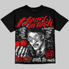 Jordan 11 Cherry DopeSkill Oversize Print T-Shirt Heart On Lock Graphic Streetwear - Black