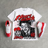 Cherry 11s DopeSkill Oversize Print T-Shirt Heart On Lock Graphic