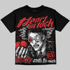 Jordan 13 Chicago DopeSkill Oversize Print T-Shirt Heart On Lock Graphic Streetwear - Black