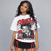 AJ 13 Chicago True Red Cherry DopeSkill Oversize Print T-Shirt Heart On Lock Graphic
