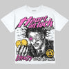 Jordan 4 Comic DopeSkill Oversize Print T-Shirt Heart On Lock Graphic Streetwear - White