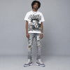 Cool Grey 11s DopeSkill Oversize Print T-Shirt Heart On Lock Graphic
