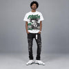 Forest Green 14s DopeSkill Oversize Print T-Shirt Heart On Lock Graphic