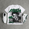 Forest Green 14s DopeSkill Oversize Print T-Shirt Heart On Lock Graphic