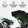 Forest Green 14s DopeSkill Oversize Print T-Shirt Heart On Lock Graphic