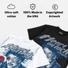 French Blue 12s DopeSkill Oversize Print T-Shirt Heart On Lock Graphic