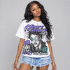 Grape 5s DopeSkill Oversize Print T-Shirt Heart On Lock Graphic