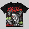 Jordan 5 Halloween DopeSkill Oversize Print T-Shirt Heart On Lock Graphic Streetwear - Black