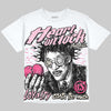 Jordan 4 Iced Carmine DopeSkill Oversize Print T-Shirt Heart On Lock Graphic Streetwear - White