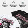 Iced Carmine 4s DopeSkill Oversize Print T-Shirt Heart On Lock Graphic