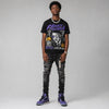 Lakers 4s DopeSkill Oversize Print T-Shirt Heart On Lock Graphic