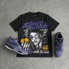 Lakers 4s DopeSkill Oversize Print T-Shirt Heart On Lock Graphic