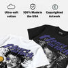 Lakers 4s DopeSkill Oversize Print T-Shirt Heart On Lock Graphic