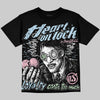 Jordan 4 Medium Soft Pink DopeSkill Oversize Print T-Shirt Heart On Lock Graphic Streetwear - Black