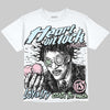 Jordan 4 Medium Soft Pink DopeSkill Oversize Print T-Shirt Heart On Lock Graphic Streetwear - White