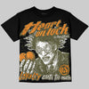 Jordan 5 Olive DopeSkill Oversize Print T-Shirt Heart On Lock Graphic Streetwear - Black