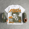 Olive 5s DopeSkill Oversize Print T-Shirt Heart On Lock Graphic
