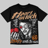 Jordan 3 Orange Citrus DopeSkill Oversize Print T-Shirt Heart On Lock Graphic Streetwear - Black