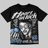 Jordan 6 Oreo DopeSkill Oversize Print T-Shirt Heart On Lock Graphic Streetwear - Black