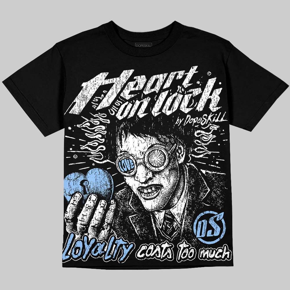 Jordan 6 Oreo DopeSkill Oversize Print T-Shirt Heart On Lock Graphic Streetwear - Black