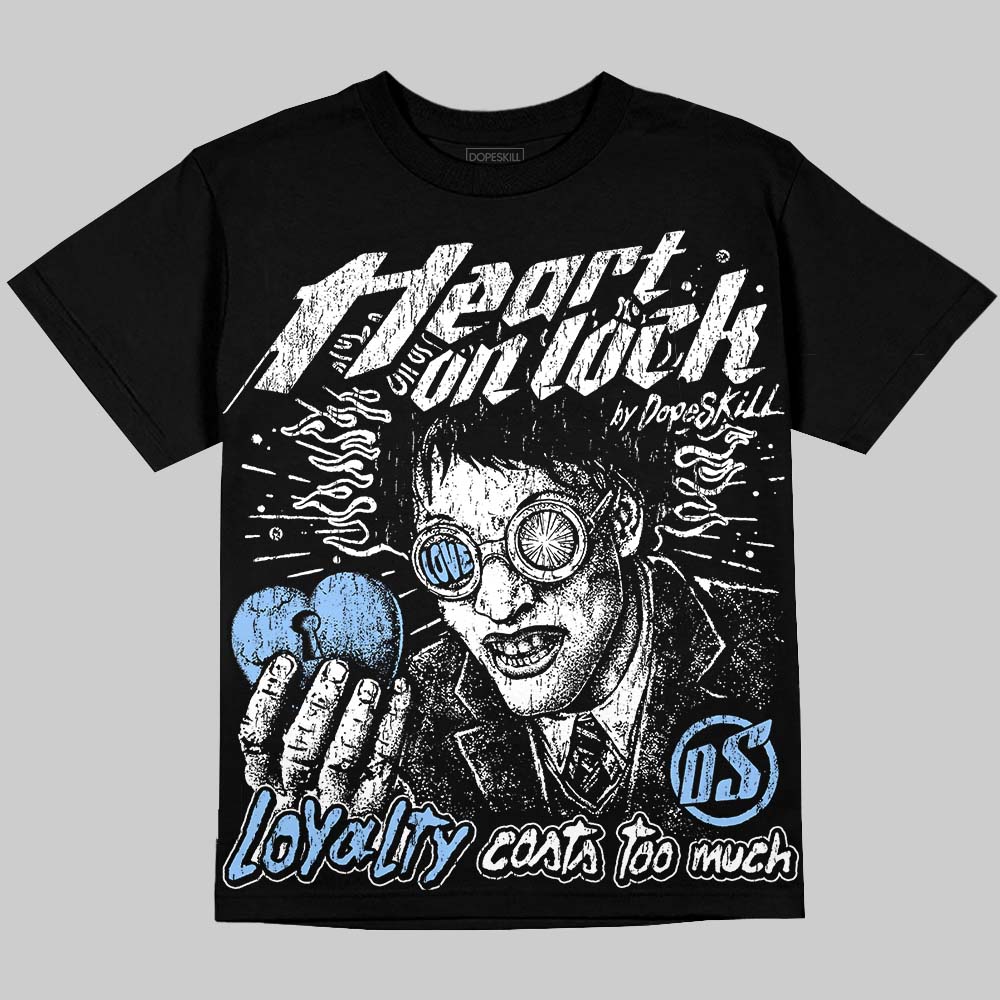 Jordan 6 Oreo DopeSkill Oversize Print T-Shirt Heart On Lock Graphic Streetwear - Black