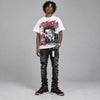 Rare Air 4s DopeSkill Oversize Print T-Shirt Heart On Lock Graphic