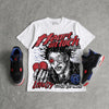 Rare Air 4s DopeSkill Oversize Print T-Shirt Heart On Lock Graphic