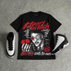 Space Jam 9s DopeSkill Oversize Print T-Shirt Heart On Lock Graphic