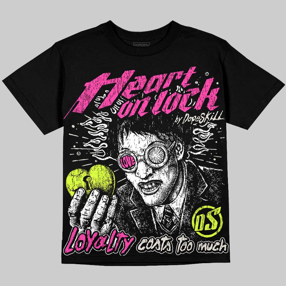 Jordan 7 Tennis Day DopeSkill Oversize Print T-Shirt Heart On Lock Graphic Streetwear - Black
